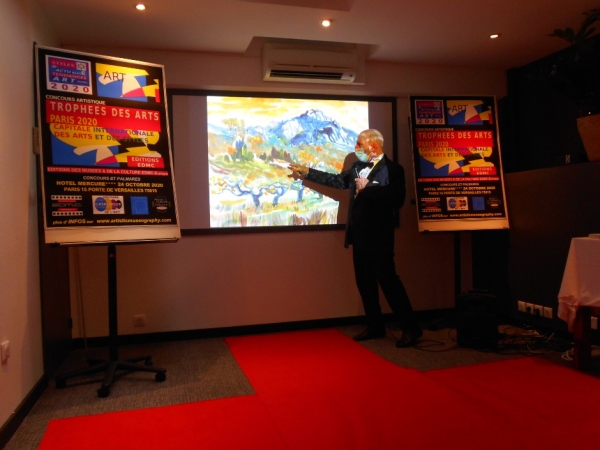 Présentation, commentaires sur une oeuvre du peintre aquarelliste Bob Chatelain, par le critique d'art Antoine Antolini