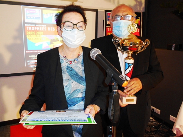  Trophées des Arts PARIS 2020. La présidente du Jury annonce le Palmarès.
