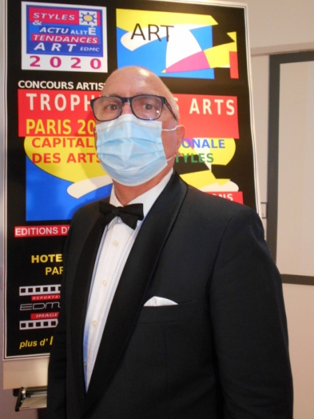 Le critique d'art Antoine Antolini, délégué général des Editions des musées et de la culture, ici, à Paris lors des Trophées des Arts Paris 2020. Capitale internationale des arts et des styles.