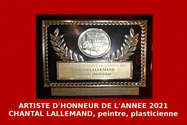 Chantal Lallemand, peintre, plasticienne, Artiste d'Honneur de l'Année 2021