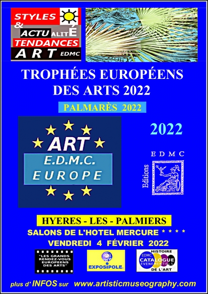 Affiche de lÉvénementiel Trophées Européens des Arts 2022