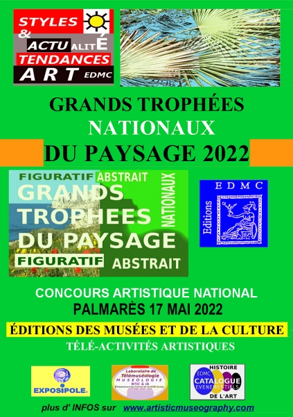 Affiche du concours national du paysage 2022 organisé par Les Éditions des musées et de la culture EDMC-Europe