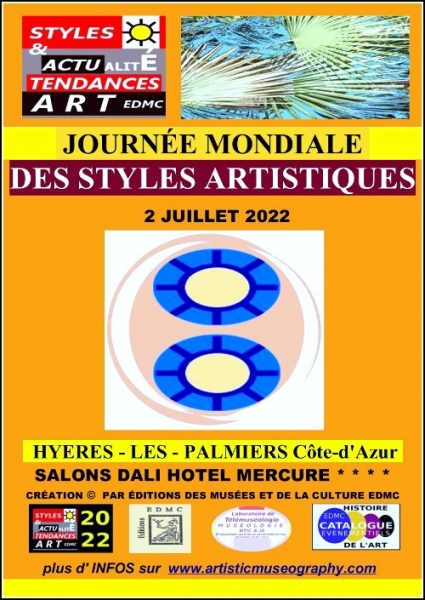 Affiche de la Journée Mondiale des Styles Artistiques 2 JUILLET 2022