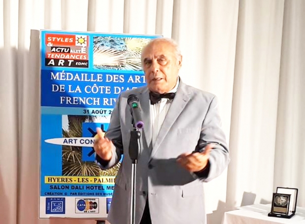 Discours du Président du Comité du Jury du concours événementiel des Médailles des Arts de la Côte-d'Azur 2022, French Riviera 2022,
