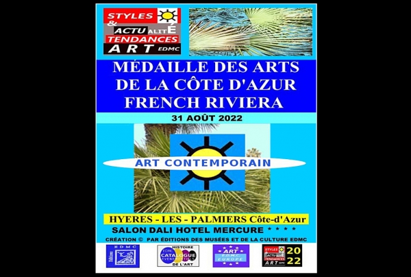 Affiche Médaille des Arts Côte-d'Azur - French Riviera 2022