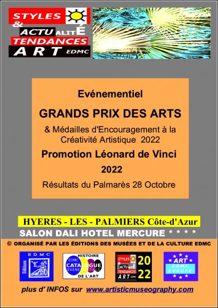 Affiche de l'événementiel concours GRANDS PRIX DES ARTS Promotion LEONARD DE VINCI 2022