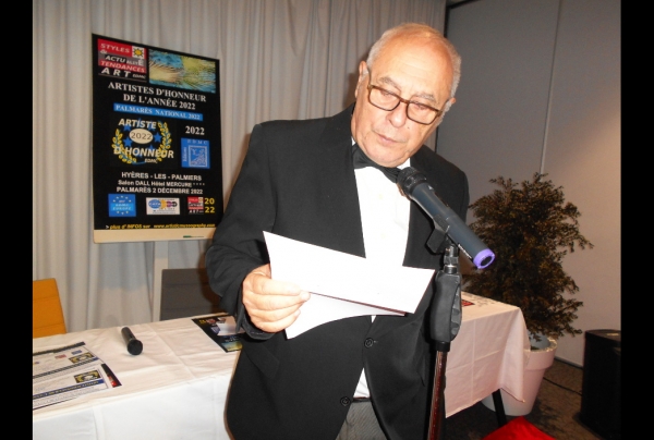 Annonce du Palmarès national des Artistes d'Honneur de l'Année 2022, Salon Dali Hôtel Mercure**** Hyères-Côte-d'Azur Côte-d'Azur