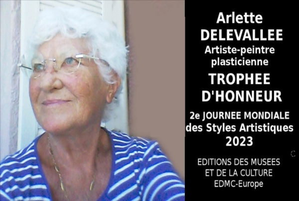 Arlette Delevallée, artiste peintre, plasticienne, Trophée d