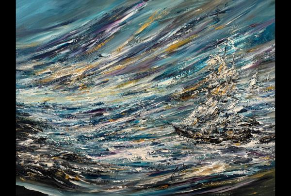 ''Le Soleil de mon Amour'' 30x40 Acrylique 2025 Louis JULIEN, artiste titré Grand Pinceau de France, peint un monde entre réel et irréel. Sous ses pinceaux hors du temps, la matière devient espace, son esthétique une mémoire du futur.   