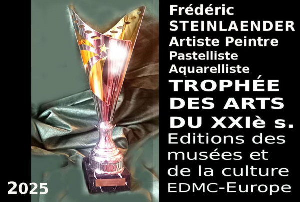 Le Trophée des Arts du XXIe siècle, se veut référence sociétale, signal de talent dans notre Époque. Il se relie ainsi en temps réel, à une histoire de l'Art au présent. Il associe ainsi Frédéric STEINLAENDER, son talent, à l'intemporalité de l'Art.    