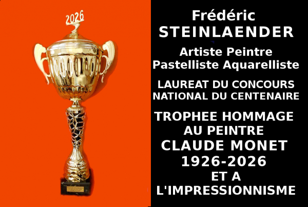 Frédéric STEINLAENDER, son impressionnisme explore de nouvelles voies, ses médiums traduisent sa passion du motif et des ressentis hypersensibles.Il a obtenu le Trophée du Centenaire Hommage à Claude MONET 1926-2026. 