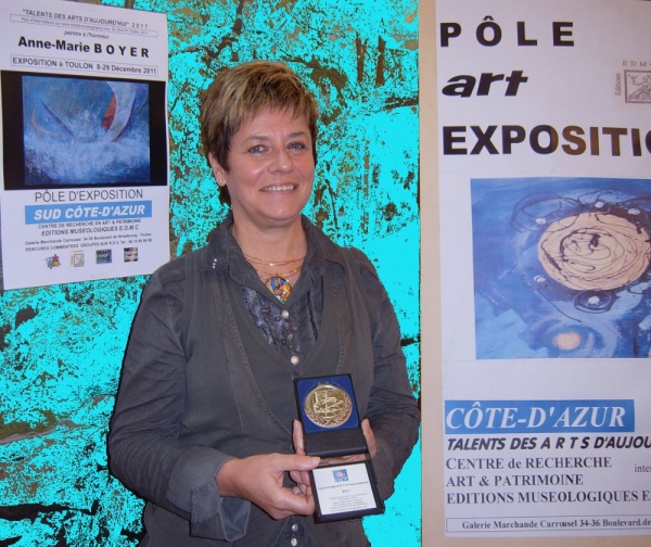 ANNE-MARIE BOYER MEDAILLE TALENTS DES ARTS D'AUJOURD'HUI DECEMBRE 2011