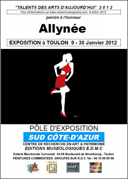 PÔLE EXPOSITION SUD CÔTE-D'AZUR AFFICHE D'EXPOSITION DE LA PEINTRE ALLYNÉE