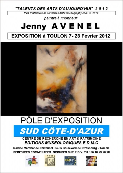 AFFICHE D'EXPOSITION DE LA PEINTRE JENNY AVENEL