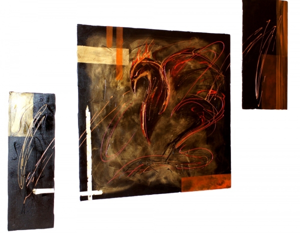 LA PEINTRE CAROLINE MERCIER VEUT DEPASSER LA NOTION DU TABLEAU UNIQUE PAR LA RECONQUETE DE L'ESPACE POUR L'ART 