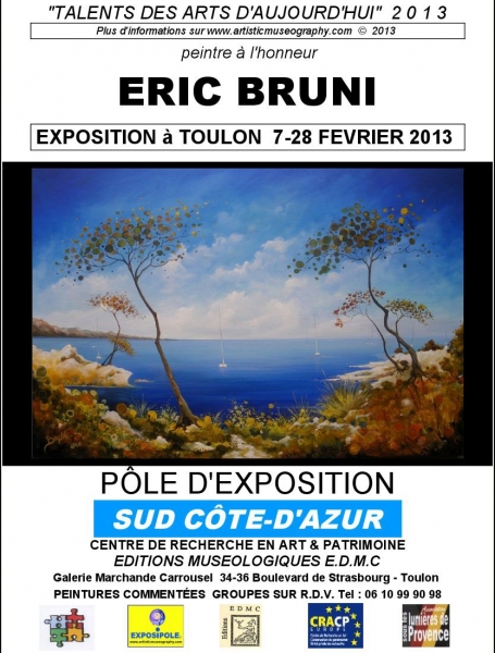 ERIC BRUNI A DECODÉ L'ALPHA ET L'OMÉGA DE LA  POETIQUE EN PEINTURE. SES TABLEAUX REDEPLOIENT L'ART FIGURATIF EN UN ESPACE D'UNE BEAUTE UNIQUE