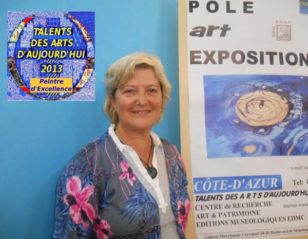 la peintre contemporaine portraitiste Christiane PARMENTIER-RENOULT  obtient en 2013 la Médaille Peintre d'Excellence Talent des Arts d'Aujourd'hui 
