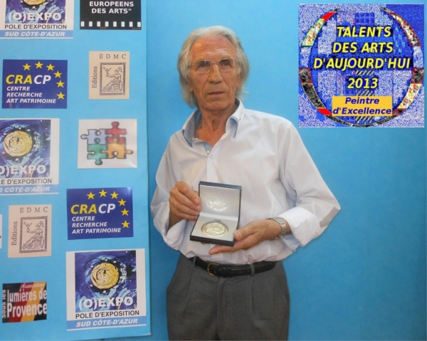 Alain Délic, peintre abstrait, médaille 