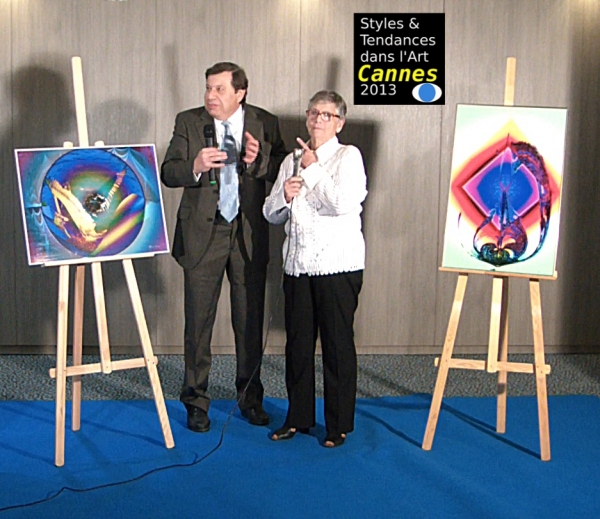 Présentation du style MARTINE ANCIAUX photographe-peintre numérique, avec le poète ANDRE THOMAS - CANNES 2013