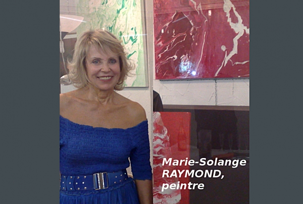 La peintre abstraite Marie-Solange RAYMOND en exposition à Toulon en Avril 2009 au Pole d'Exposition, Boulevard de Strasbourg (Galerie Marchande Carrousel)