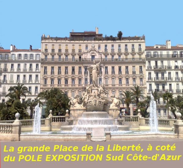 la Place de Lliberté, au coeur de TOULON, 1000 places de parking en sous-sol. Sortie piétons sur le bould. de Strasbourg à quelques mètres du Pole Exposition