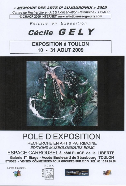 Affiche de Gely exposition CRACP