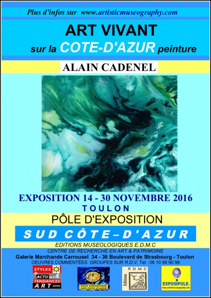 Affiche Exposition Alain CADENEL, peintre abstrait
