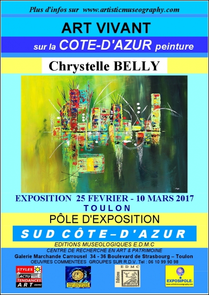 Affiche d' Exposition de la peintre Chrystelle BELLY