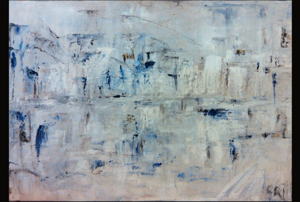 Christiane BROUSSARD, CRI, peinture portuaire en impressionnisme-abstrait 