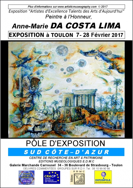 Affiche d'Exposition d'Anne-Marie DA COSTA LIMA, peintre