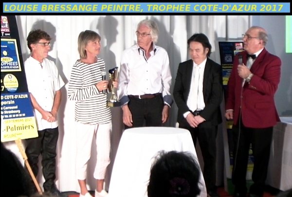 Louise BRESSANGE, peintre, a obtenu le Trophée Côte-d'Azur Art Contemporain 2017