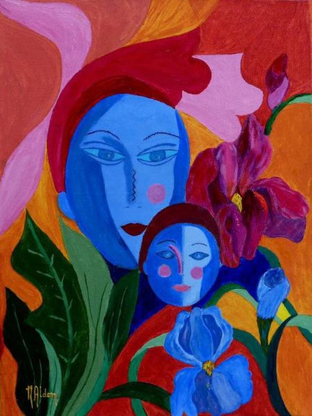 Peintre Mireille Aldon, Mère à l'Enfant