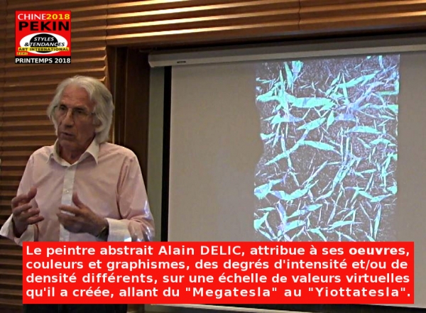 le peintre Alain DELIC ajoute l'invisible à la beauté de l'univers, il peint l'énergie, colore, donne forme et vie aux ondes et aux flux magnétiques qui peuplent l'univers 