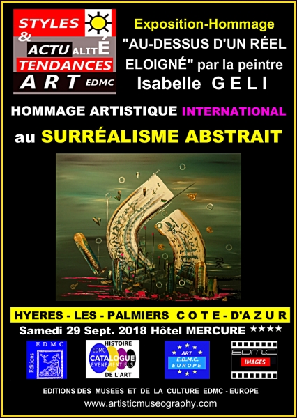 Affiche de l'Hommage artistique<br/>international au Surréalisme Abstrait