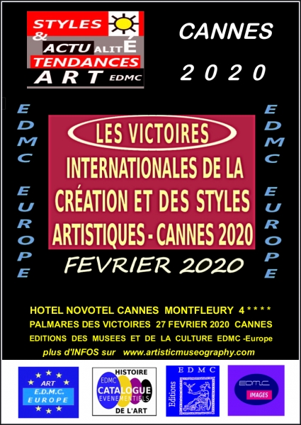 ■ AFFICHE DES VICTOIRES INTERNATIONALES DE LA CRÉATION ET DES STYLES ARTISTIQUES CANNES 2020