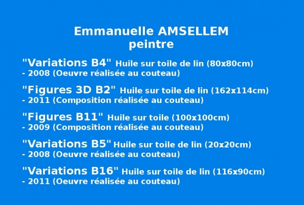 Grands Trophées de la Méditerranée des Styles et des Arts MARSEILLE 2019 - (EDMC) Emmanuelle AMSELLEM, peintre