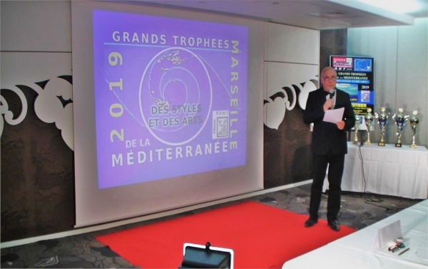 Grands Trophées de la Méditerranée des Styles et des Arts MARSEILLE 2019 - (EDMC) Discours d'ouverture par le président du Jury M. E. German.