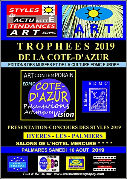 Affiche Présentations-Concours 2019 Magali PALATAN, lauréate du Palmarès des Arts et des Styles Côte-d'Azur 2019