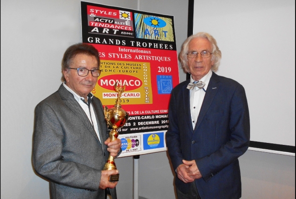 CAZORLA-CAZO, peintre, lauréat des Grands Trophées Internationaux des Styles Artistiques - Monaco 2019 