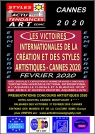 ■ VICTOIRES INTERNATIONALES DE LA CRÉATION ET DES STYLES ARTISTIQUES CANNES 2020<br/>Affiches Présentations-concours