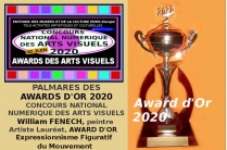 Concours National Numérique des Arts Visuels Juin 2020 William Fenech Award d'Or des Arts Visuels. Il initie depuis de nombreuses années un style de peinture original en Figuration expressionniste du mouvement 