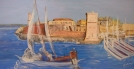 Une vue du Port de Marseille style Adeleau