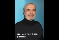 Le peintre Gérard Suissia, il utilise l'écriture au titre d'abstraction.