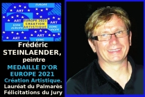 Fréderic Steinlaender, peintre, aquarelliste, Médaille d'Or Europe 2021 Création Artistique. Lauréat du Palmarès, Avec les félicitations du Jury. 