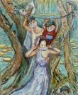  “Après la tempête”, huile sur toile, (100x81cm)  (2008), oeuvre de Lin QIU BERTALAN, peintre, lauréate du Palmarès. 