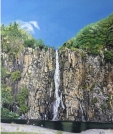 “Cascade Niagara” (61x51x2 cm), Peinture, Huile sur toile, oeuvre de 