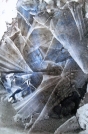 “Grottes sous Glaciers 3” Encres de Chine sur papier (75x50cm) 2021, oeuvre de Betty DE RUS, peintre abstraite, lauréate du Palmarès,