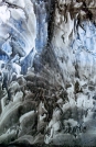 “Grottes sous Glaciers 4” Encres de Chine sur papier (75x50cm) 2021, oeuvre de Betty DE RUS, peintre abstraite, lauréate du Palmarès,