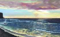 “Soir”(1), huile sur toile de lin, (73x116 cm)  oeuvre de la peintre AMI