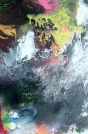 Série Grottes et Gouffres – “Infra Nature”   Paysage abstrait  3   (50x70cm) encre sur papier oeuvre de la peintre Betty De Rus